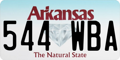 AR license plate 544WBA