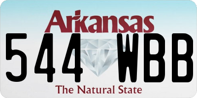 AR license plate 544WBB