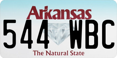 AR license plate 544WBC