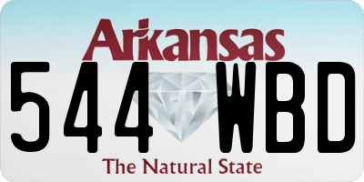 AR license plate 544WBD
