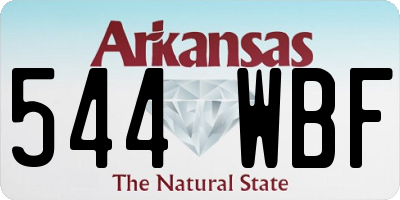 AR license plate 544WBF