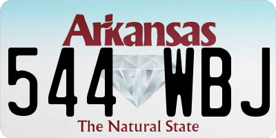 AR license plate 544WBJ
