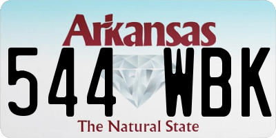 AR license plate 544WBK