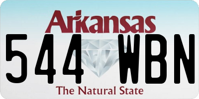 AR license plate 544WBN