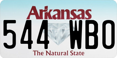 AR license plate 544WBO