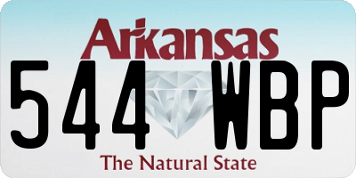 AR license plate 544WBP