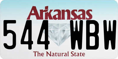 AR license plate 544WBW