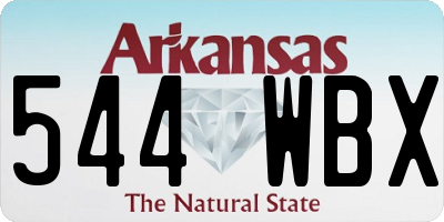 AR license plate 544WBX