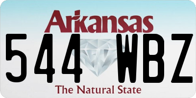 AR license plate 544WBZ