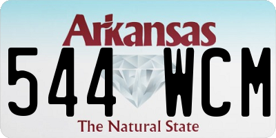 AR license plate 544WCM