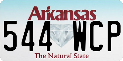AR license plate 544WCP