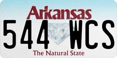 AR license plate 544WCS