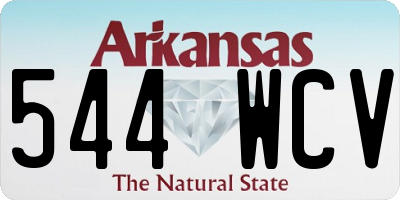 AR license plate 544WCV