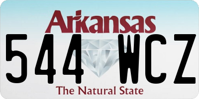 AR license plate 544WCZ