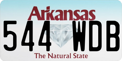 AR license plate 544WDB