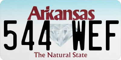 AR license plate 544WEF