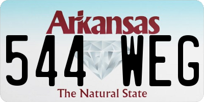 AR license plate 544WEG