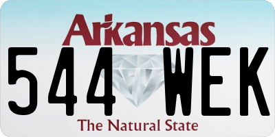 AR license plate 544WEK