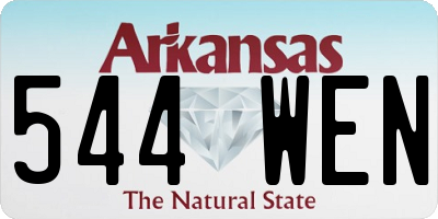 AR license plate 544WEN