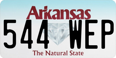 AR license plate 544WEP