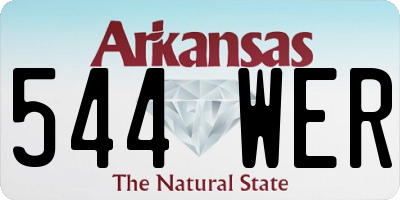 AR license plate 544WER