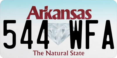 AR license plate 544WFA