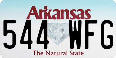 AR license plate 544WFG