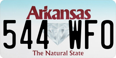 AR license plate 544WFO