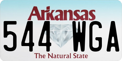 AR license plate 544WGA