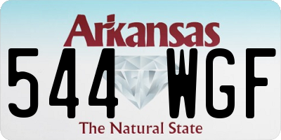 AR license plate 544WGF