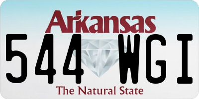 AR license plate 544WGI