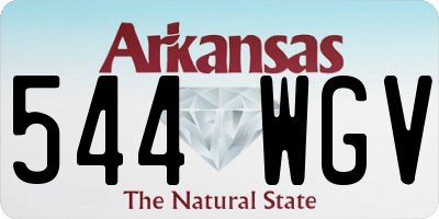 AR license plate 544WGV