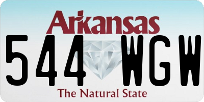AR license plate 544WGW