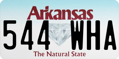 AR license plate 544WHA