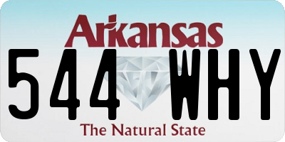 AR license plate 544WHY