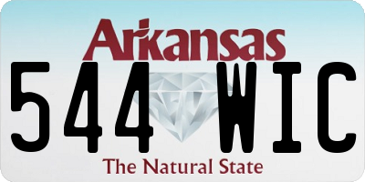 AR license plate 544WIC