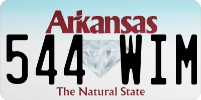 AR license plate 544WIM