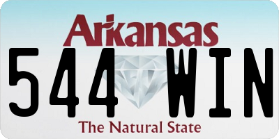 AR license plate 544WIN