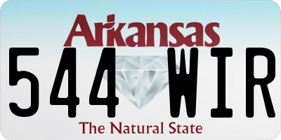 AR license plate 544WIR