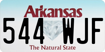 AR license plate 544WJF