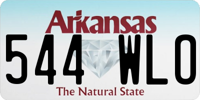 AR license plate 544WLO