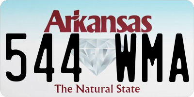 AR license plate 544WMA