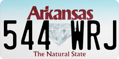 AR license plate 544WRJ