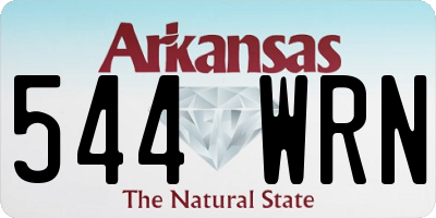 AR license plate 544WRN