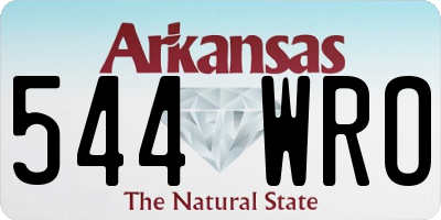 AR license plate 544WRO