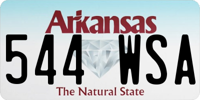 AR license plate 544WSA