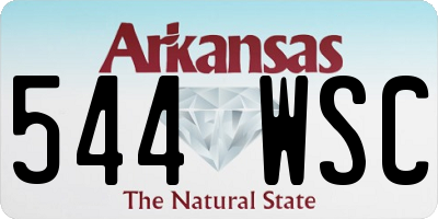 AR license plate 544WSC