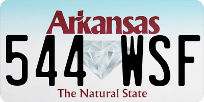 AR license plate 544WSF