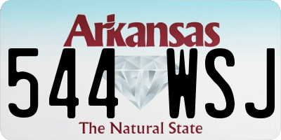 AR license plate 544WSJ