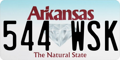 AR license plate 544WSK